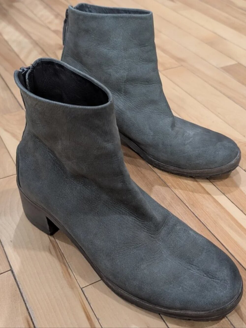 Marsèll | Listo Block-Heel Back-Zip Ankle Boots In Grey